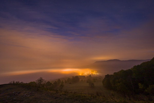 Nacht und blaue Stunde auf der Alb